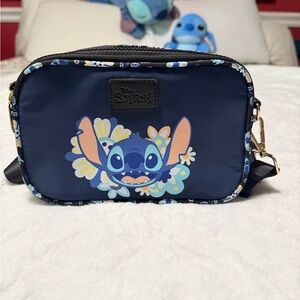 Disney Stitch Floral Navy Bag
